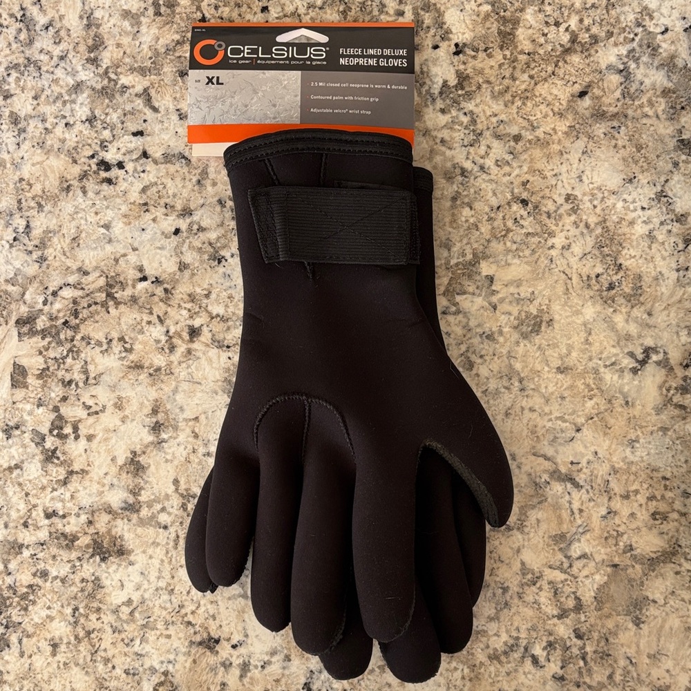 Celsius Black Neoprene Gloves XL